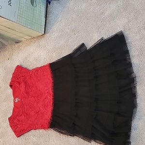Fancy girls red and black dress